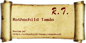 Rothschild Tamás névjegykártya